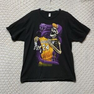 Kobe Bryant T Shirt XL Black Mamba Skeleton Los Angeles Lakers 24 Graphic NBA